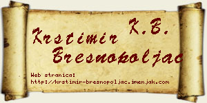 Krstimir Bresnopoljac vizit kartica